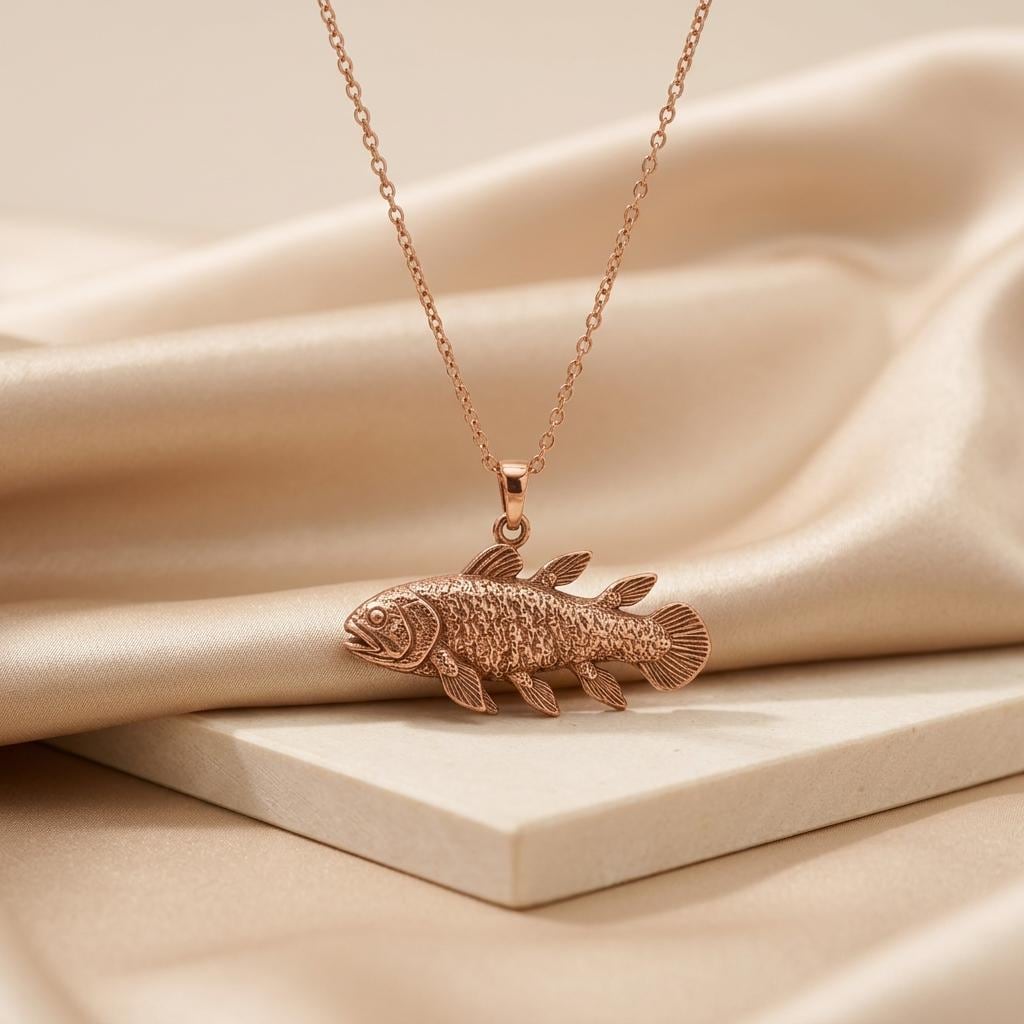 Coelacanth Pendant | 925 Sterling Silver | Prehistoric Marine Theme | Thoughtful Gift