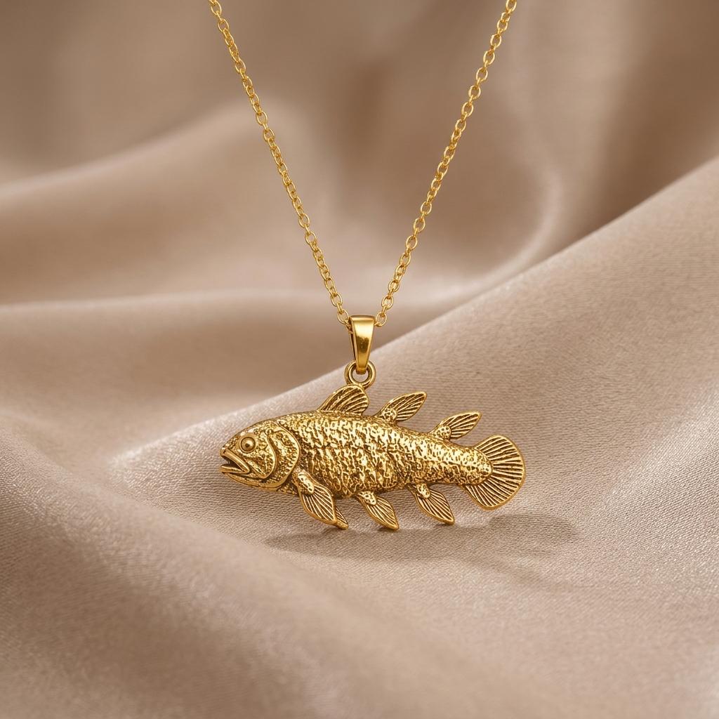 Coelacanth Pendant | 925 Sterling Silver | Prehistoric Marine Theme | Thoughtful Gift